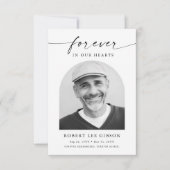 Moderne foto rouwsympathie begrafenismonument bedankkaart (Voorkant)