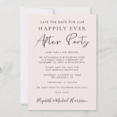 Moderne foto Roze bruiloft Opslaan Datum Aankondiging (Voorkant)