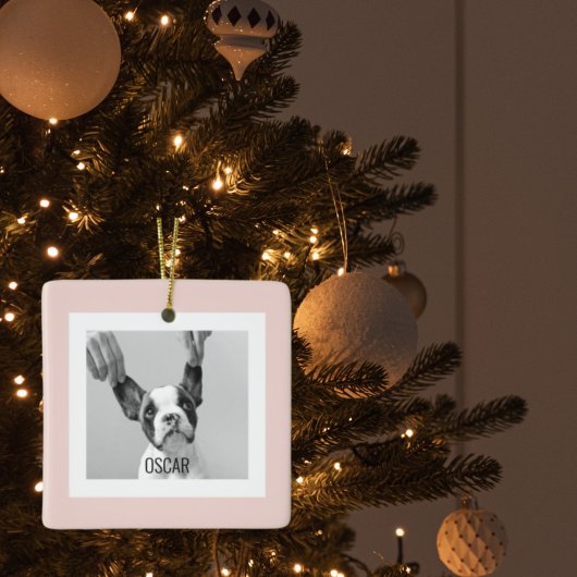 Moderne foto Roze Eenvoudig Lovely Gift Keramisch Ornament