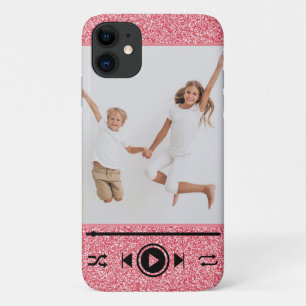 Moderne Foto Roze Goud Meisjesachtige Glitter Druk Case-Mate iPhone Case