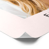 Moderne foto Roze Huwelijksreceptie Welkom Poster (Hoek)