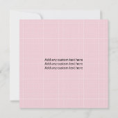 Moderne Foto Roze Patroon Baby Geboorteaankondigin (Achterkant)