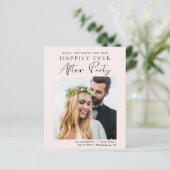 Moderne foto roze weddenschap Opslaan Datum (Staand voorkant)