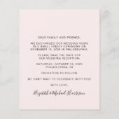 Moderne foto roze weddenschap Opslaan Datum (Achterkant)