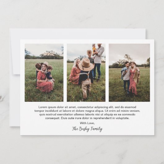 Moderne foto rustieke script elegant feestdagenkaart (Achterkant)