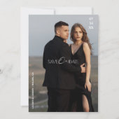 Moderne foto save our date kaart (Voorkant)