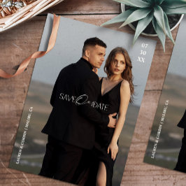 Moderne foto save our date kaart