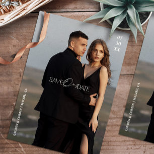 Moderne foto save our date kaart
