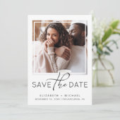 Moderne foto save the date (Staand voorkant)