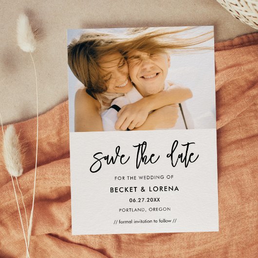 moderne foto save the date