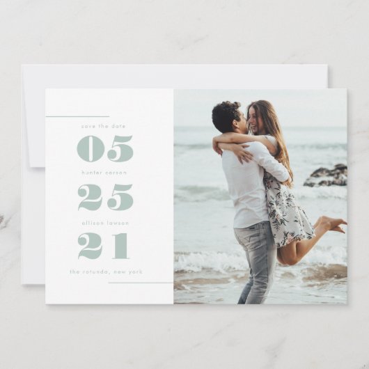 Moderne foto save the date (Voorkant)