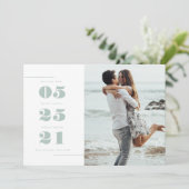 Moderne foto save the date (Staand voorkant)