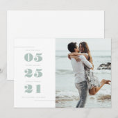 Moderne foto save the date (Voorkant / Achterkant)