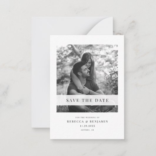 Moderne foto Save the Date Aankondiging (Voorkant)