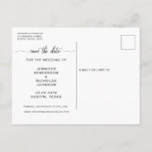 Moderne foto save the date-aankondiging briefkaart (Achterkant)