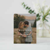 Moderne foto Save the Date Aankondiging Briefkaart (Staand voorkant)