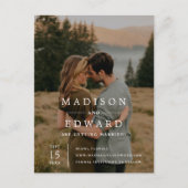 Moderne foto Save the Date Aankondiging Briefkaart (Voorkant)