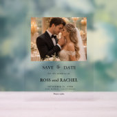 Moderne Foto Save the Date Acryl Bord (Neutraal)