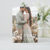 Moderne Foto Save the Date Huwelijk (Staand voorkant)