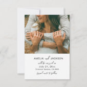 Moderne Foto Save the Date Huwelijk (Achterkant)