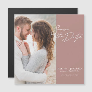 Moderne Foto Save The Date Huwelijk Magnetische Ka