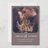 Moderne foto save the date-huwelijk save the date (Voorkant)