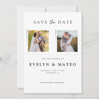 Moderne Foto Save the Date Kaart