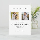 Moderne Foto Save the Date Kaart (Staand voorkant)