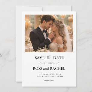 Moderne Foto Save the Date Kaart