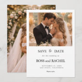 Moderne Foto Save the Date Kaart (Voorkant / Achterkant)