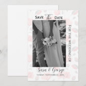 Moderne Foto Save the Date Kaart (Voorkant / Achterkant)