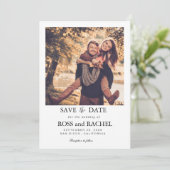 Moderne Foto Save the Date Kaart (Staand voorkant)