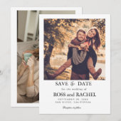 Moderne Foto Save the Date Kaart (Voorkant / Achterkant)
