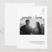 Moderne foto save the date kaart (Voorkant / Achterkant)