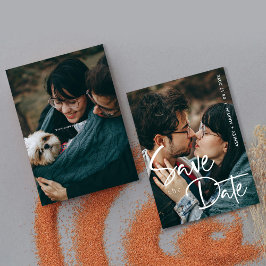 Moderne Foto Save the Date Kaart Minimalistisch S