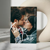 Moderne Foto Save the Date Kaart  Minimalistisch S