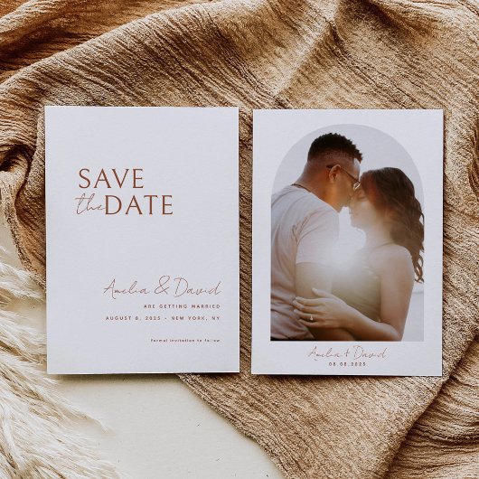 Moderne foto Save the Date Kaart Sjabloon
