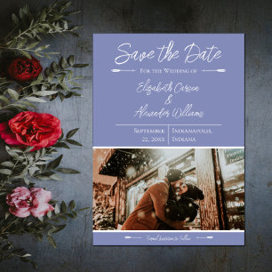 Moderne Foto Save The Date Periwinkle