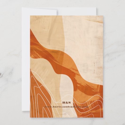 Moderne foto Save the Date, retro design Kaart (Achterkant)