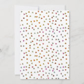 Moderne Foto Save the Date Script Hart Confetti Kaart (Achterkant)