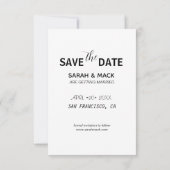 Moderne Foto Save the Date Trouw Uitnodiging Templ (Achterkant)