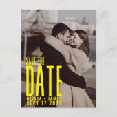 Moderne foto save the date trouwkaart briefkaart (Voorkant)