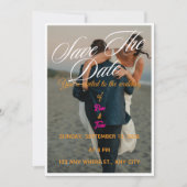 Moderne foto Save the Date trouwuitnodiging Kaart (Voorkant)