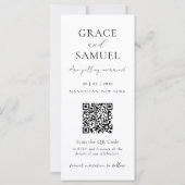 Moderne foto save-the-date uitnodiging met QR-code (Achterkant)