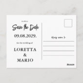 Moderne foto save the date uitnodiging postkaart (Achterkant)