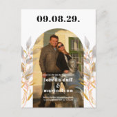 Moderne foto save the date uitnodiging postkaart (Voorkant)