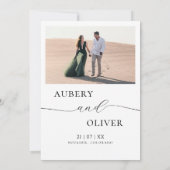 Moderne foto Save the Date Wedding (Achterkant)