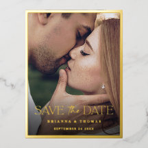 Moderne foto Save the Date Wedding Gold