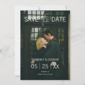 Moderne foto save the date | Wit (Voorkant)