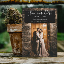 Moderne foto Save the Date | Zwart